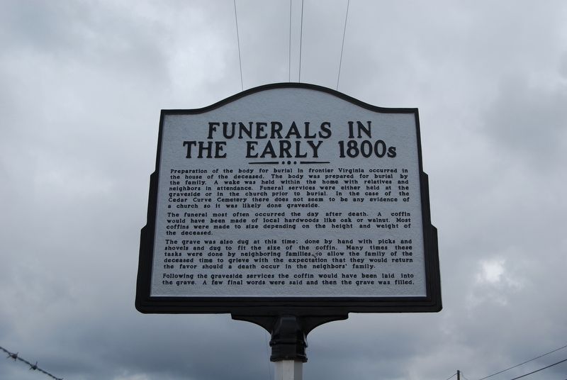 Funerals in the Early 1800s Marker image. Click for full size.