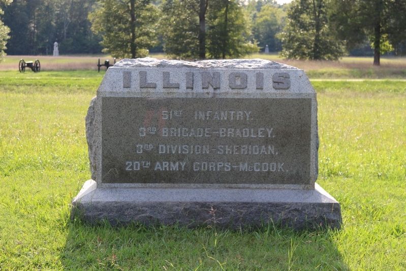 51st Illinois Infantry Marker image. Click for full size.