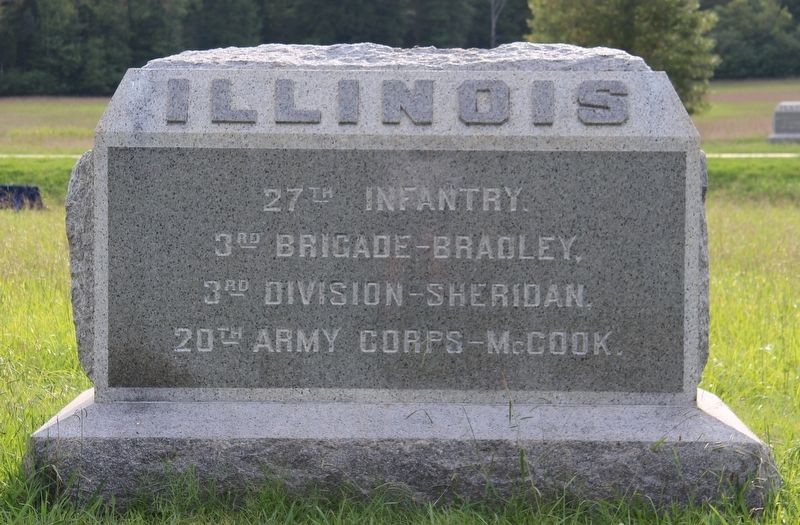 27th Illinois Infantry Marker. Click for full size. 27th Illinois Infantry Marker image. Click for full size.