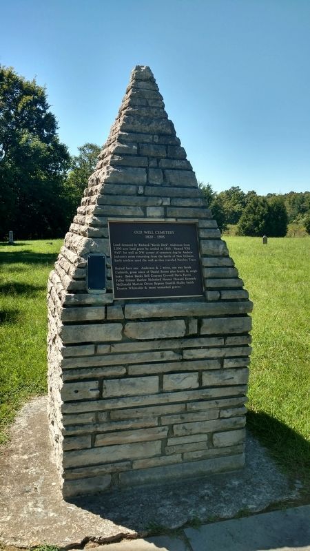 Old Well Cemetery Marker. Click for full size. Old Well Cemetery Marker image. Click for full size.