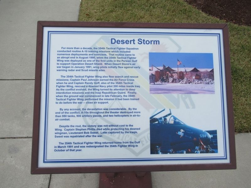 Desert Storm Marker. Click for full size. Desert Storm Marker image. Click for full size.