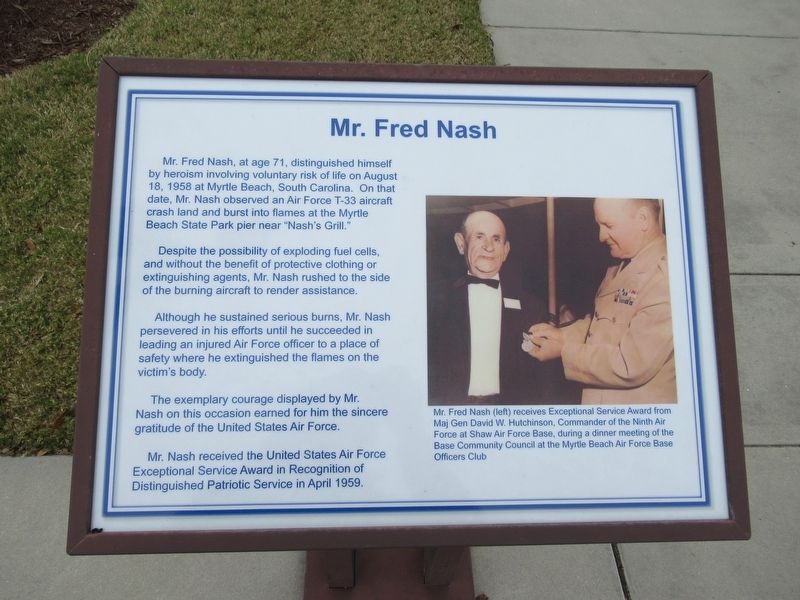 Mr. Fred Nash Marker. Click for full size. Mr. Fred Nash Marker image. Click for full size.