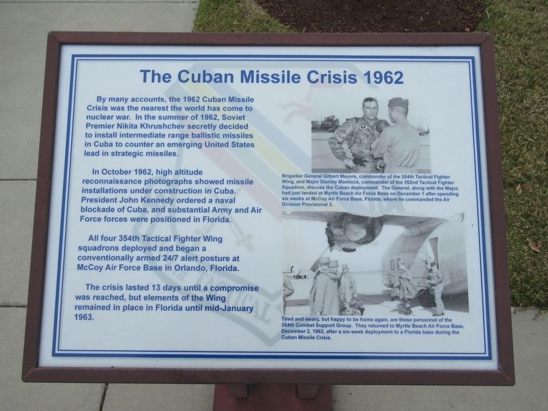 The Cuban Missile Crisis Marker image. Click for full size.