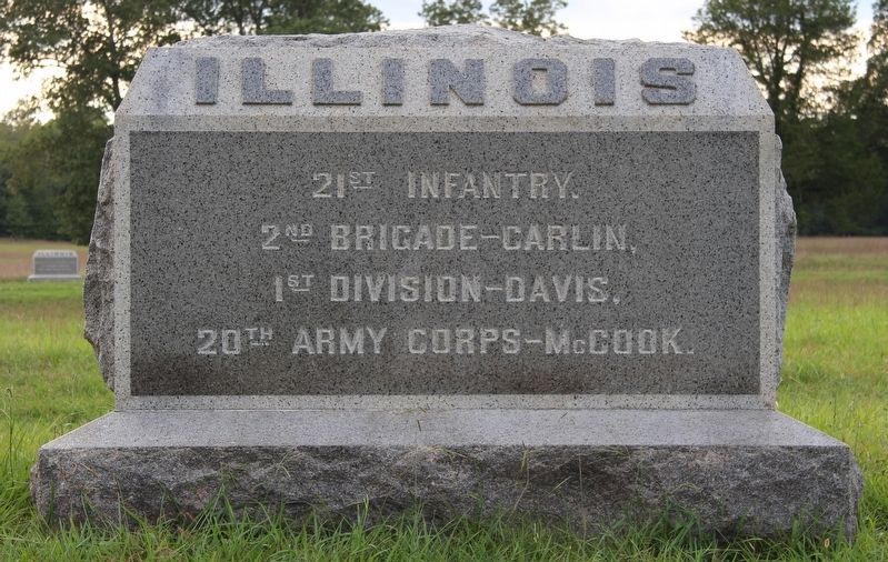 21st Illinois Infantry Marker. Click for full size. 21st Illinois Infantry Marker image. Click for full size.