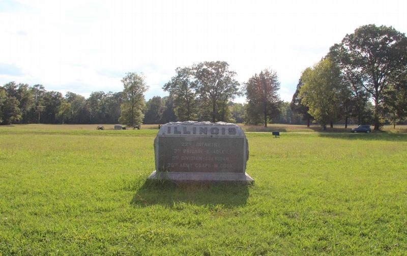 22nd Illinois Infantry Marker. Click for full size. 22nd Illinois Infantry Marker image. Click for full size.