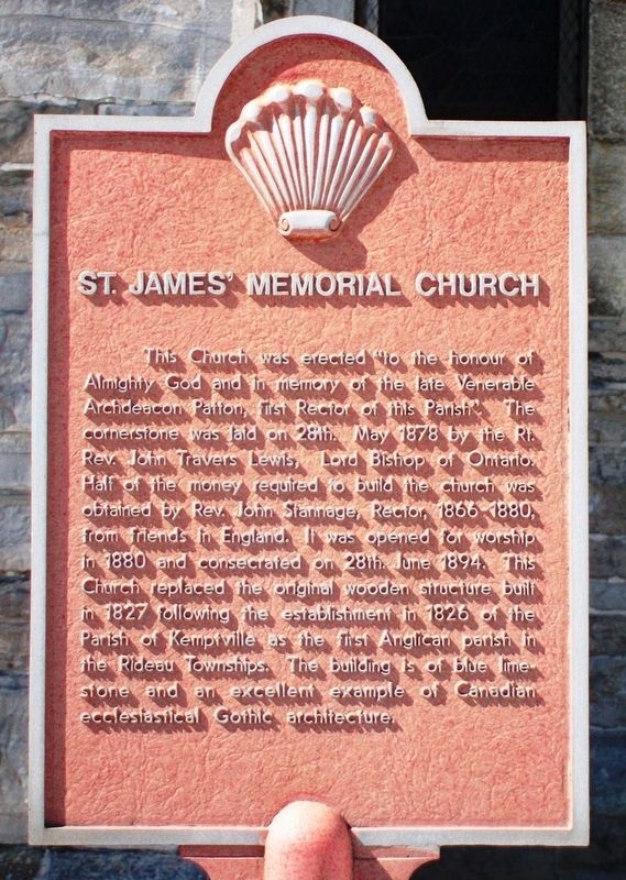 St. James' Memorial Church Marker image. Click for full size.