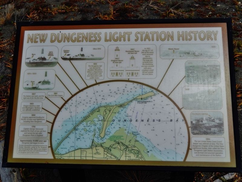New Dungeness Light Station History Marker image. Click for full size.