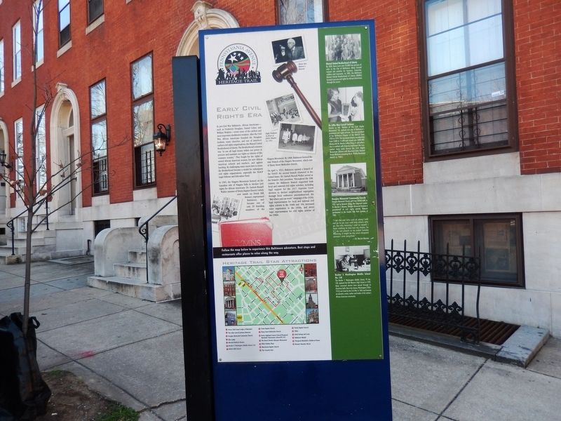 Early Civil Rights Era Marker-Front panel image. Click for full size.