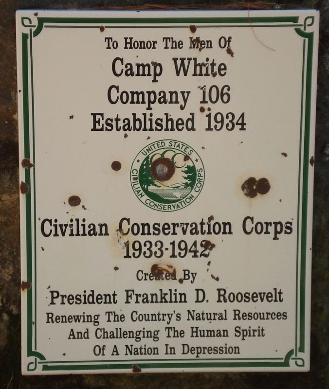 Camp White Marker. Click for full size. Camp White Marker image. Click for full size.