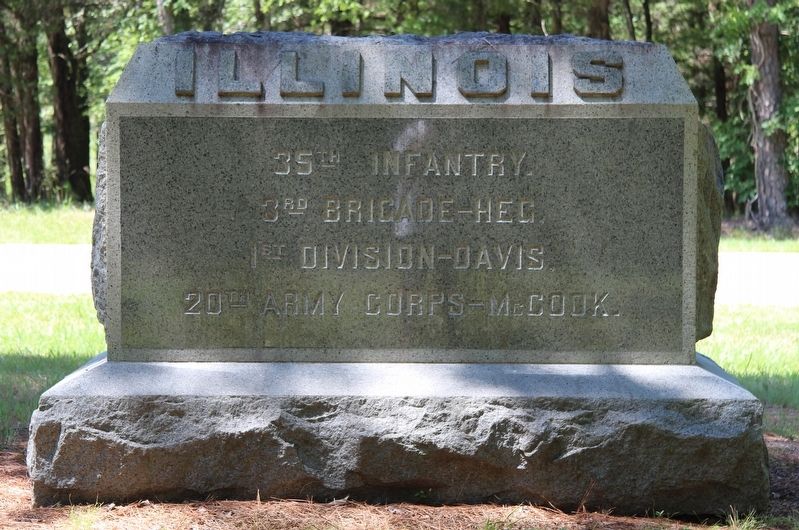 35th Illinois Infantry Marker. Click for full size. 35th Illinois Infantry Marker image. Click for full size.