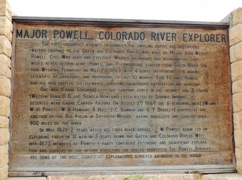 Major Powell, Colorado River Explorer Marker image. Click for full size.