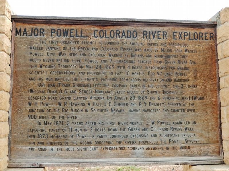 Major Powell, Colorado River Explorer Marker image. Click for full size.