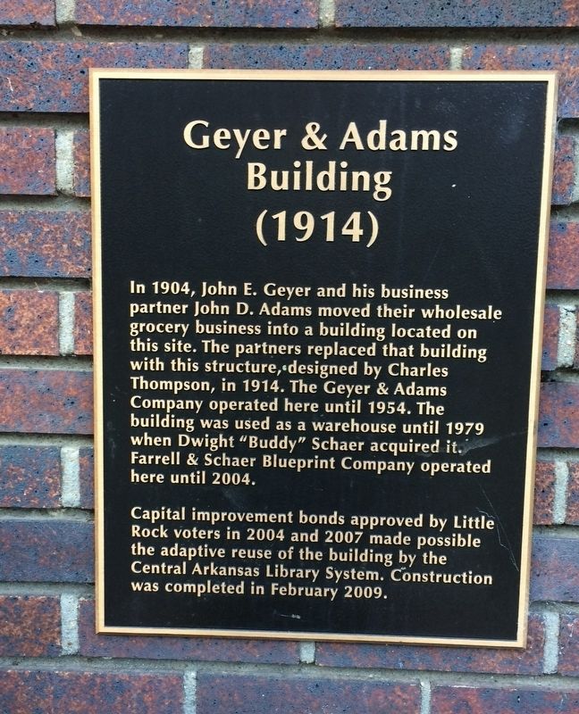 Geyer & Adams Building Marker. Click for full size. Geyer & Adams Building Marker image. Click for full size.