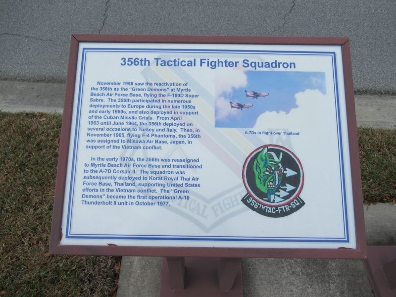 356th Tactical Fighter Squadron Marker image. Click for full size.