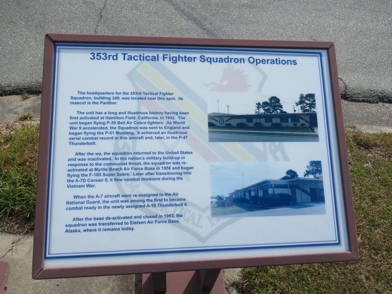 353rd Tactical Fighter Squadron Operations Marker image. Click for full size.