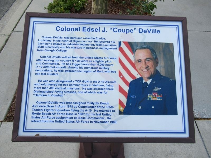 Colonel Edsel J. "Coupe" DeVille Marker image. Click for full size.
