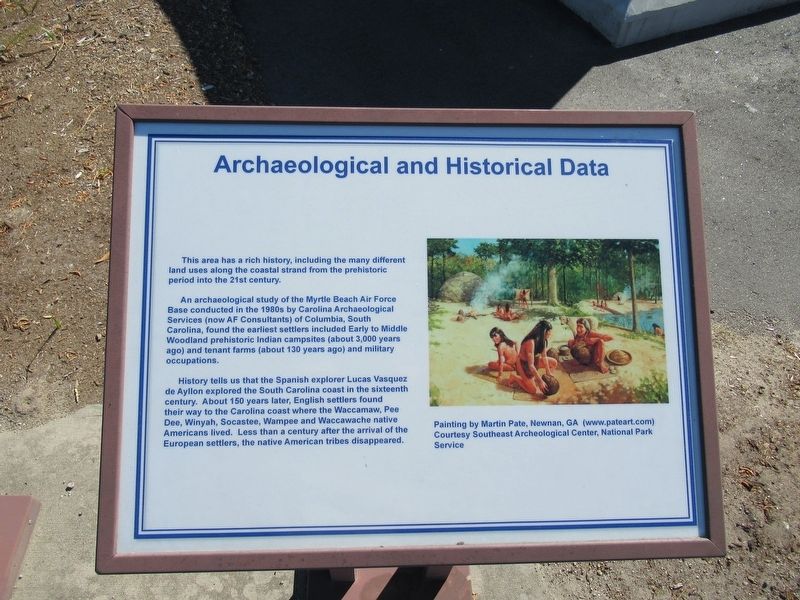 Archaeological and Historical Data Marker image. Click for full size.