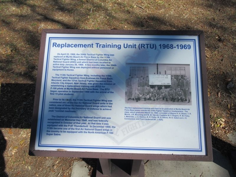 Replacement Training Unit (RTU) 1968-1969 Marker. Click for full size. Replacement Training Unit (RTU) 1968-1969 Marker image. Click for full size.