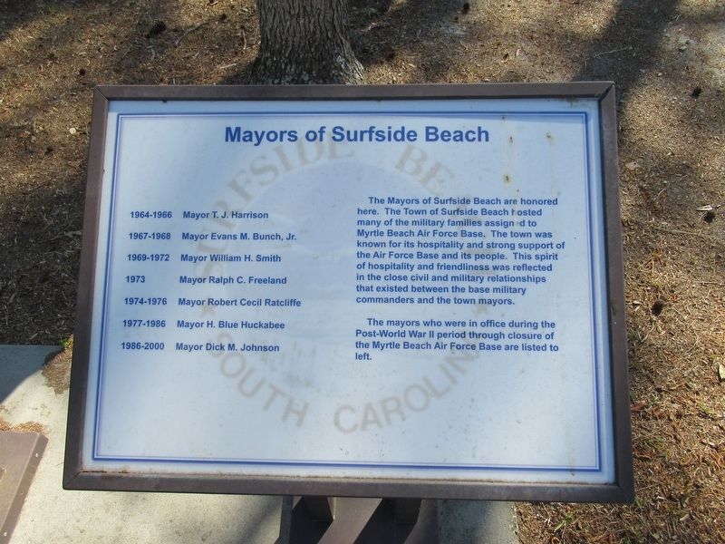 Mayors of Surfside Beach Marker image. Click for full size.