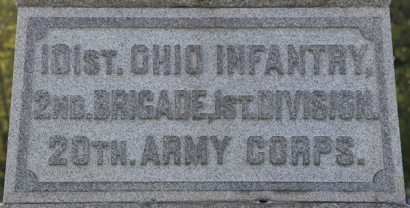 101st Ohio Infantry Marker. Click for full size. 101st Ohio Infantry Marker image. Click for full size.