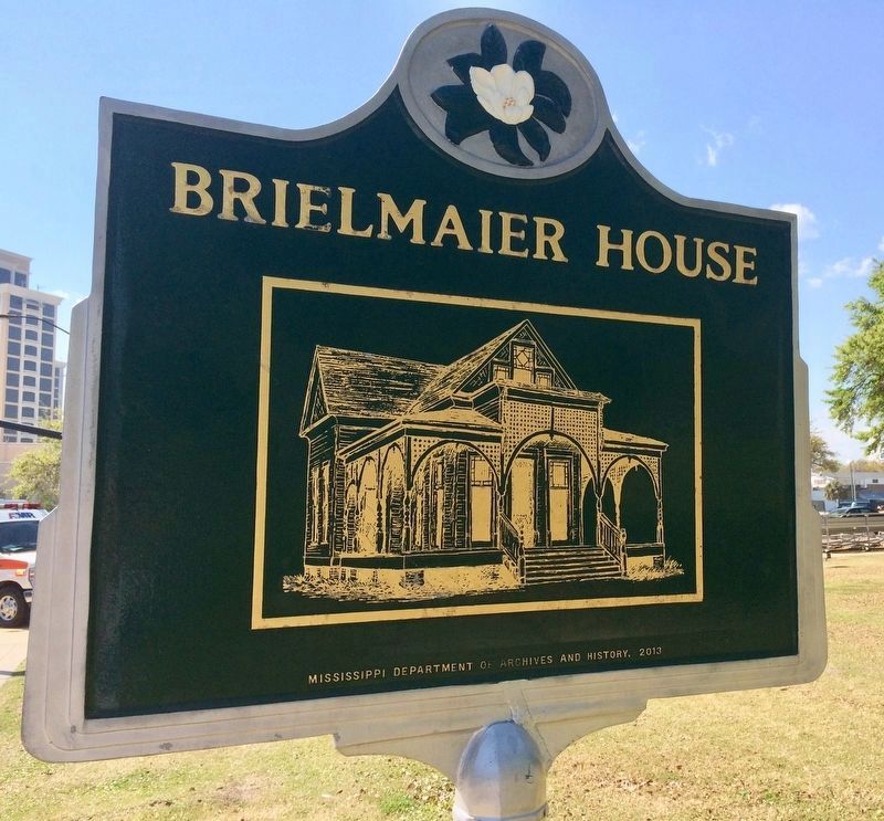 Drawing of former Brielmaier House.. Click for full size. Drawing of former Brielmaier House. image. Click for full size.