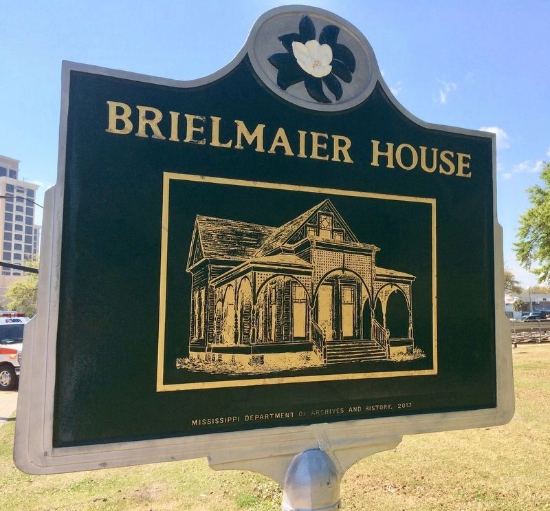 Drawing of former Brielmaier House. image. Click for full size.