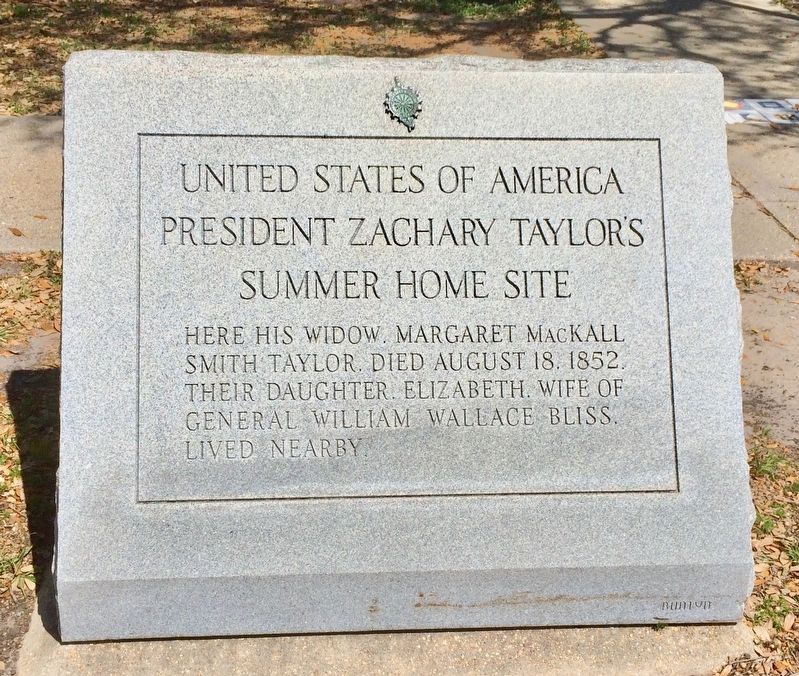 President Zachary Taylor's Summer Home Site Marker. Click for full size. President Zachary Taylor's Summer Home Site Marker image. Click for full size.