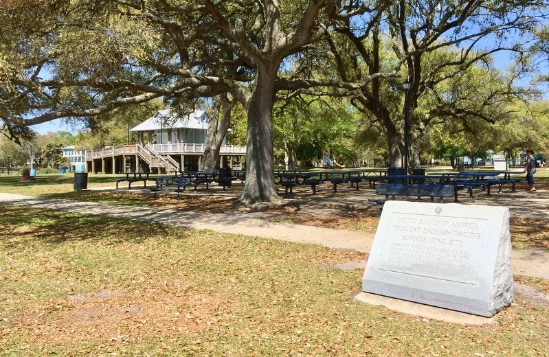 President Zachary Taylor's Summer Home Site Marker at Beach Park.. Click for full size. President Zachary Taylor's Summer Home Site Marker at Beach Park. image. Click for full size.