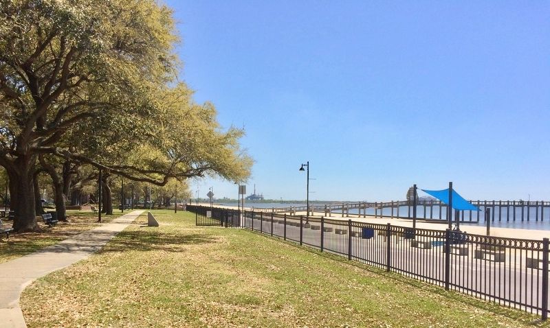 President Zachary Taylor's Summer Home Site Marker with view east on Beach Boulevard.. Click for full size. President Zachary Taylor's Summer Home Site Marker with view east on Beach Boulevard. image. Click for full size.