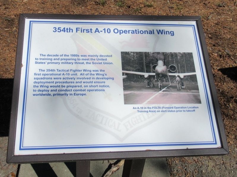 354th First A-10 Operational Wing Marker image. Click for full size.