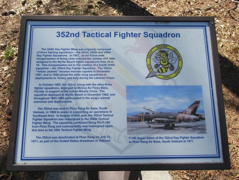 352nd Tactical Fighter Squadron Marker image. Click for full size.