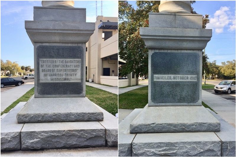 North and south sides of monument. West side is blank.. Click for full size. North and south sides of monument. West side is blank. image. Click for full size.