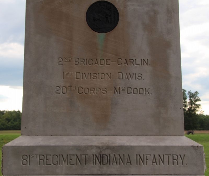 81st Indiana Infantry Marker. Click for full size. 81st Indiana Infantry Marker image. Click for full size.