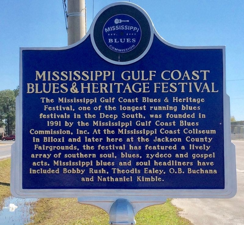 Mississippi Gulf Coast Blues & Heritage Festival Marker (Front) image. Click for full size.