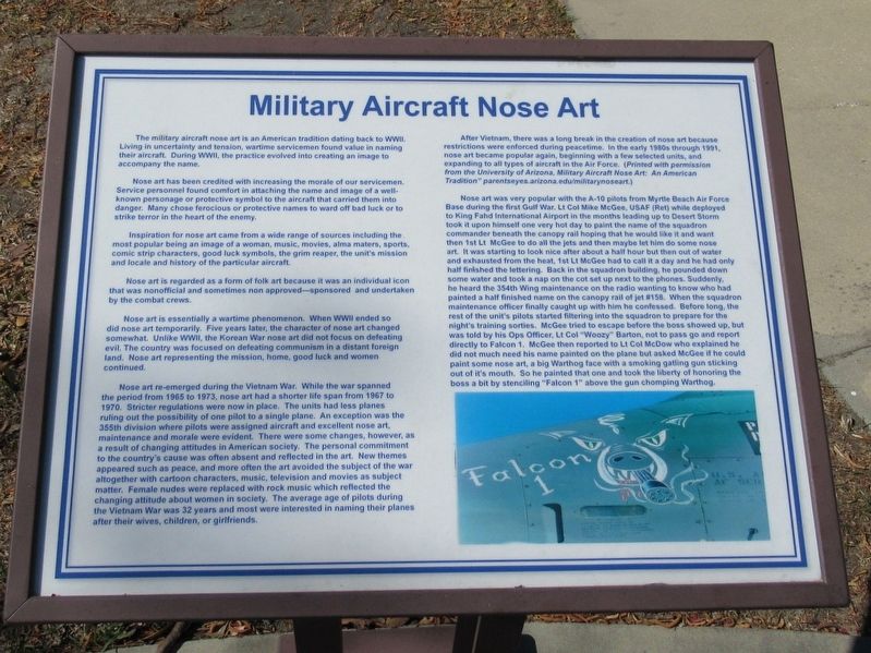 Military Aircraft Nose Art Marker image. Click for full size.