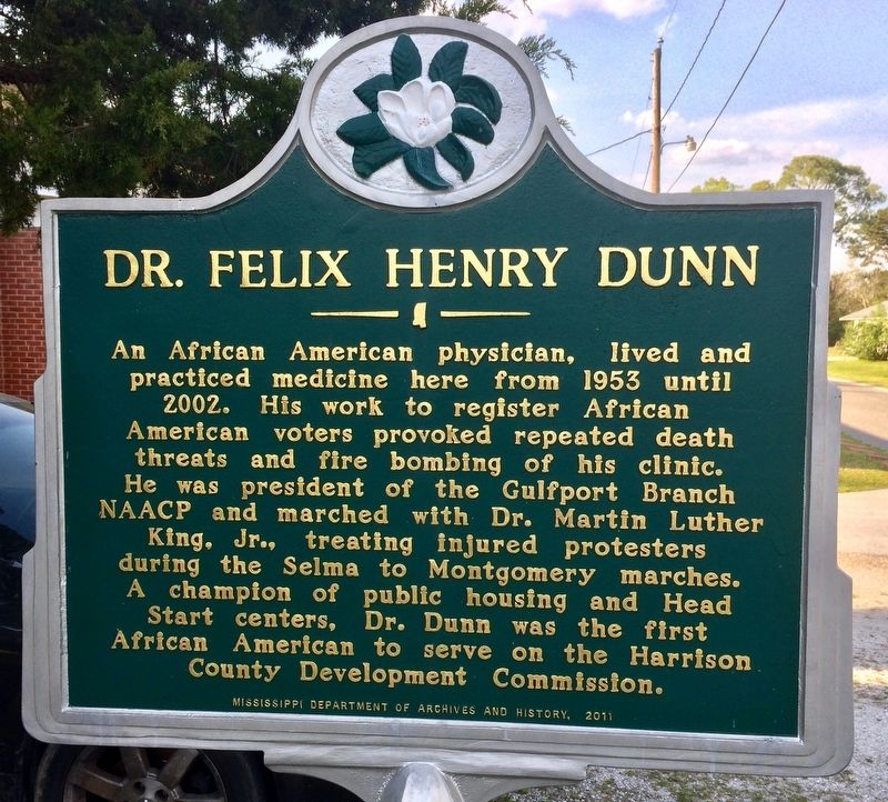 Dr. Felix Henry Dunn Marker image. Click for full size.