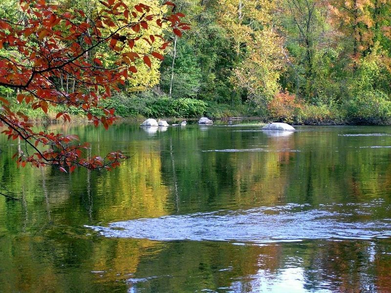 Artistic inspiration is found slightly upstream from the marker.. Click for full size. Artistic inspiration is found slightly upstream from the marker. image. Click for full size.