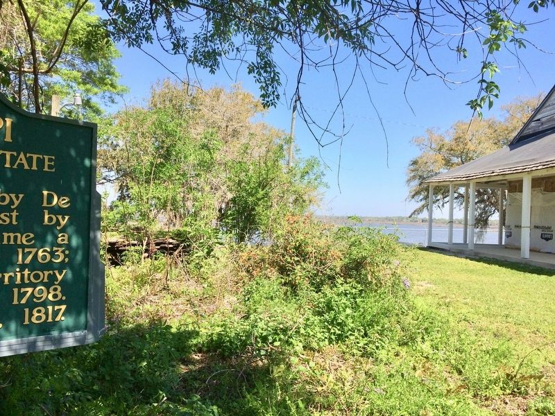 View of marker near the LaPointe-Krebs House and Krebs Lake.. Click for full size. View of marker near the LaPointe-Krebs House and Krebs Lake. image. Click for full size.