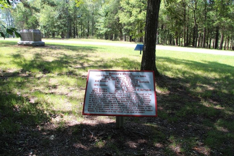 Benning's Brigade Marker. Click for full size. Benning's Brigade Marker image. Click for full size.
