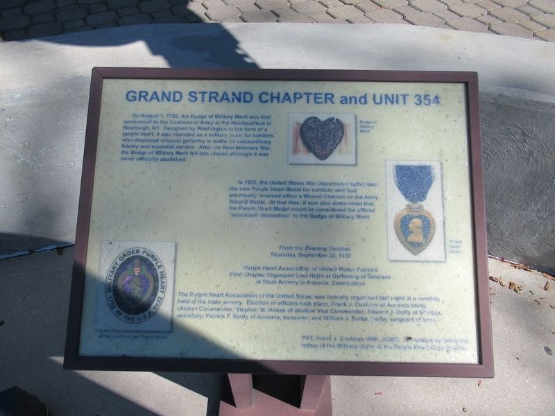 Grand Strand Chapter and Unit 354 Marker image. Click for full size.