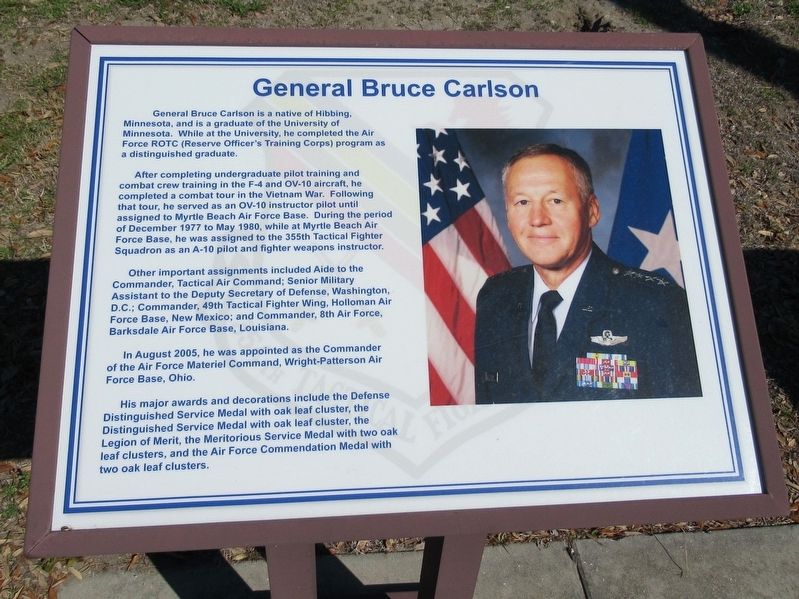 General Bruce Carlson Marker image. Click for full size.