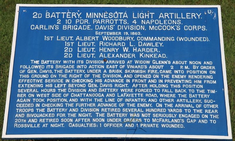 2nd Minnesota Battery Marker image. Click for full size.