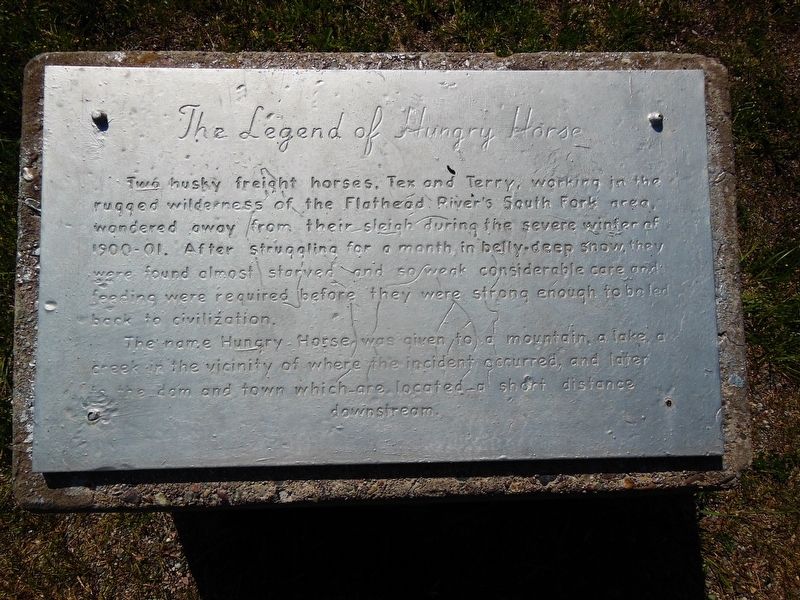 The Legend of Hungry Horse Marker image. Click for full size.