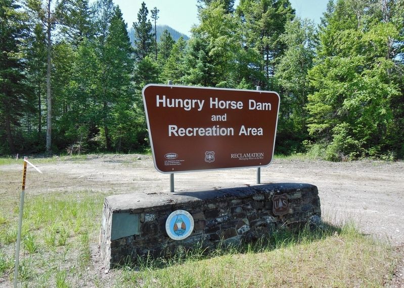 Hungry Horse Dam Sign image. Click for full size.