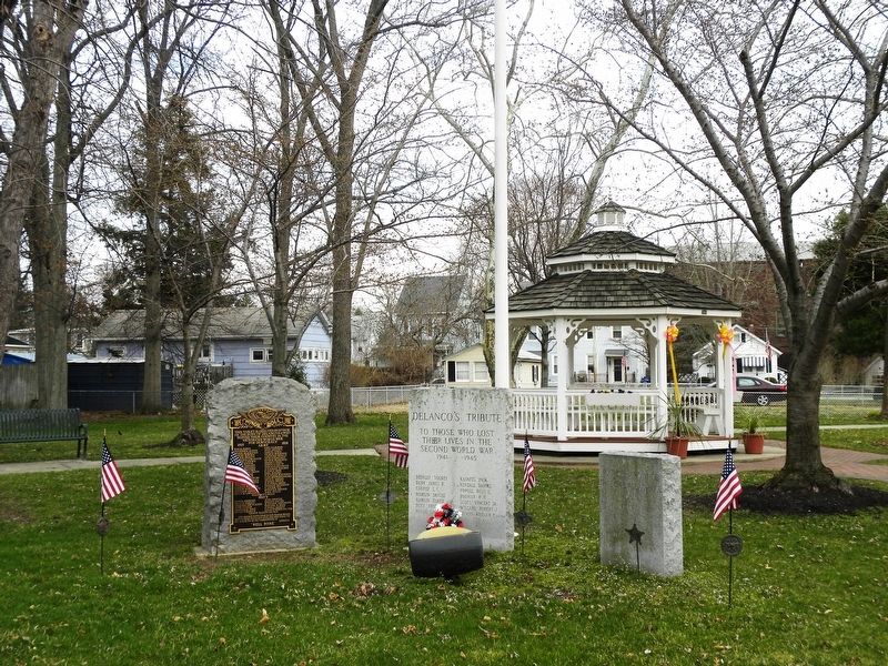 Marker honoring the teo Delanco Boys killed in Vietnam image. Click for full size.