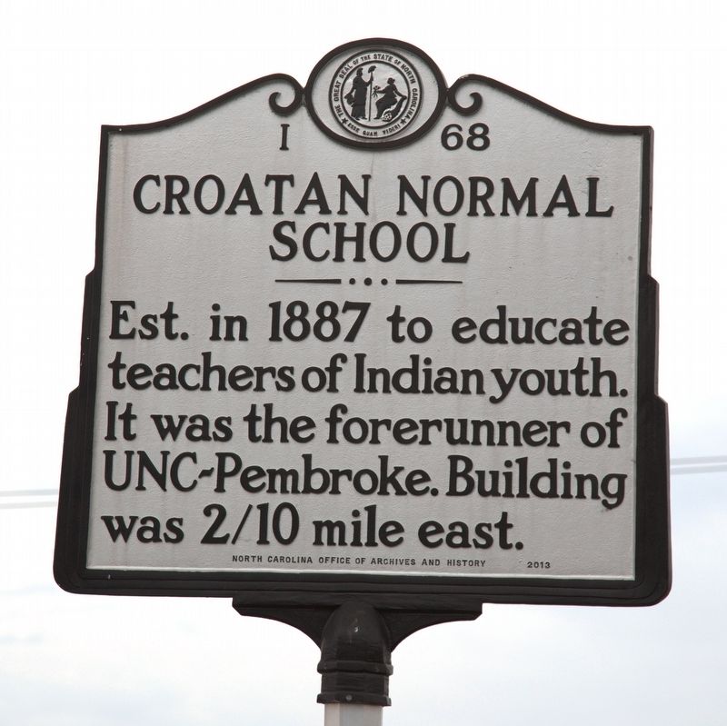 Croatan Normal School Marker image. Click for full size.