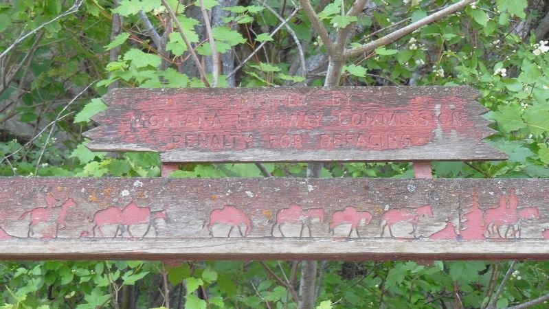 Bad Rock Canyon Marker (<b><i>marker top detail</b></i>). Click for full size. Bad Rock Canyon Marker (<b><i>marker top detail</b></i>) image. Click for full size.