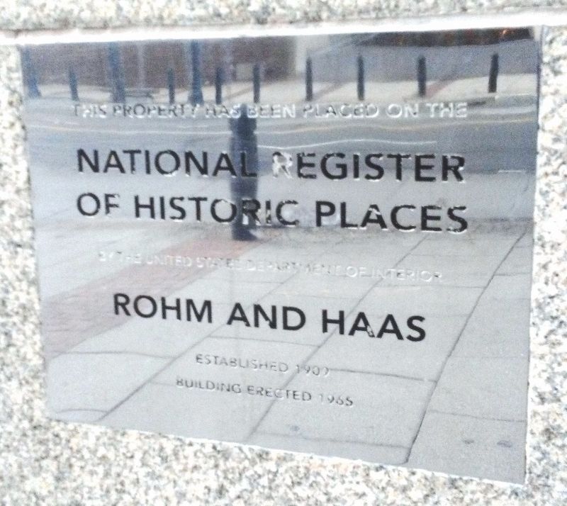Rohm and Haas [Headquarters] NRHP Marker image. Click for full size.