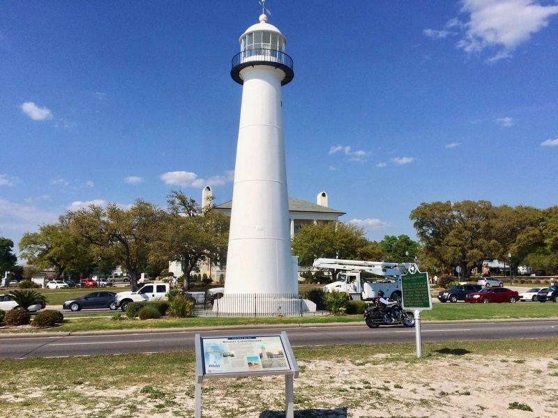 This Biloxi Lighthouse Marker, with another Biloxi Lighthouse marker just to the right. image. Click for full size.