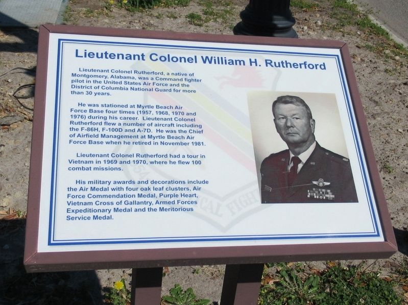 Lieutenant Colonel William H. Rutherford Marker image. Click for full size.